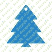 Paper cut Christmas tag Christmas bulb