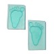 Two clear stamps baby feet