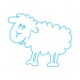 Clear stamp sheep outline