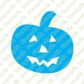 Clear stamp carved pumpkin
